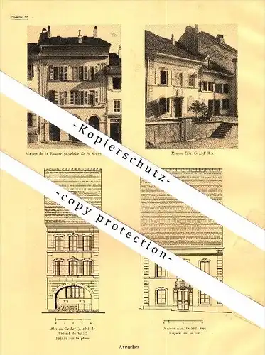 Photographien / Ansichten , 1933 , Avenches , Prospekt , Architektur , Fotos !!!
