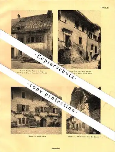 Photographien / Ansichten , 1933 , Avenches , Prospekt , Architektur , Fotos !!!