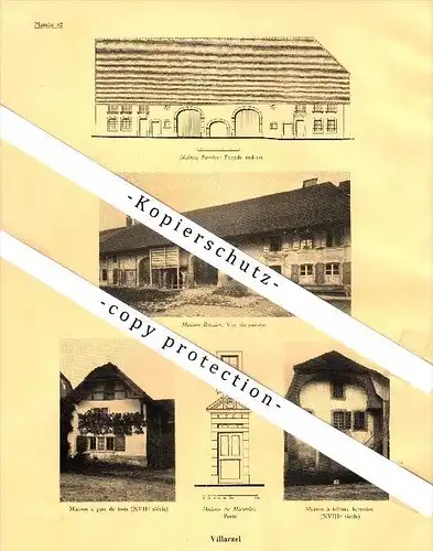 Photographien / Ansichten , 1933 , Villarzel , Broye-Vully , Prospekt , Architektur , Fotos !!!