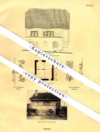 Photographien / Ansichten , 1933 , Villarzel , Broye-Vully , Prospekt , Architektur , Fotos !!!