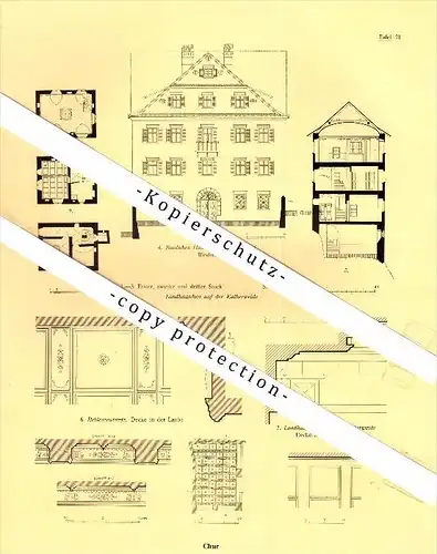 Photographien / Ansichten , 1924 , Chur , Salishaus , Spaniöl , Buolsches Haus , Prospekt , Architektur , Fotos !!!