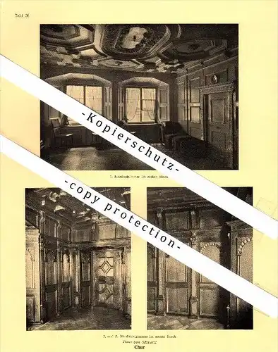 Photographien / Ansichten , 1924 , Chur , Haus von Schwartz auf dem Sand , Prospekt , Architektur , Fotos !!!