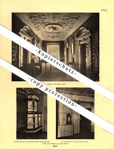 Photographien / Ansichten , 1924 , Chur , Haus von Schwartz auf dem Sand , Prospekt , Architektur , Fotos !!!