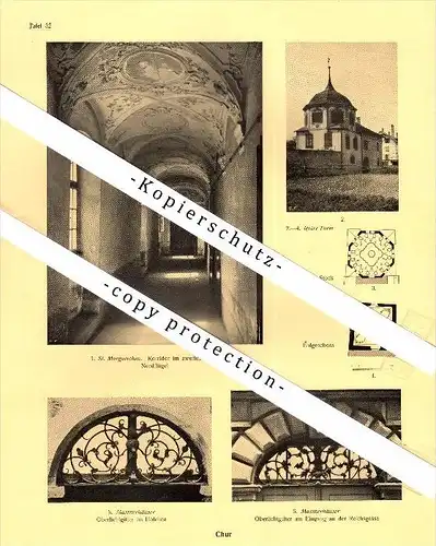 Photographien / Ansichten , 1924 , Chur , Haus von Schwartz auf dem Sand , Prospekt , Architektur , Fotos !!!