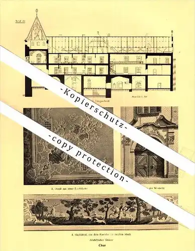 Photographien / Ansichten , 1924 , Chur , Bischöfliches Schloss , Prospekt , Architektur , Fotos !!!