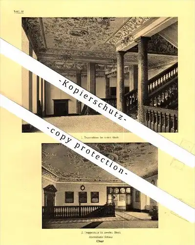 Photographien / Ansichten , 1924 , Chur , Bischöfliches Schloss , Prospekt , Architektur , Fotos !!!