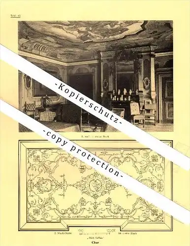 Photographien / Ansichten , 1924 , Chur , Altes Gebäu , Prospekt , Architektur , Fotos !!!
