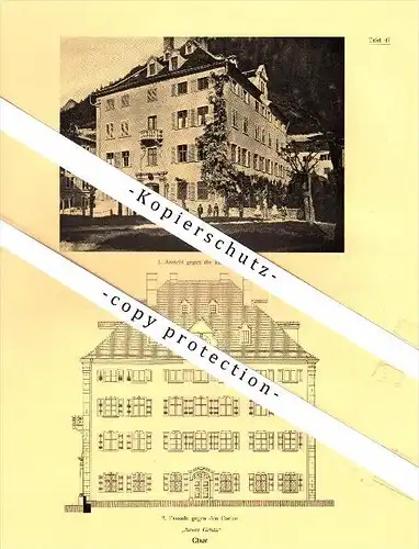 Photographien / Ansichten , 1924 , Chur , Neues Gebäu , Prospekt , Architektur , Fotos !!!