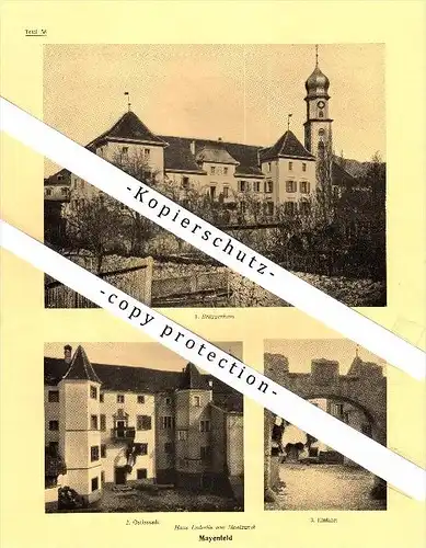 Photographien / Ansichten , 1924 , Mayenfeld / Maienfeld , Region Landquart , Prospekt , Architektur , Fotos !!!