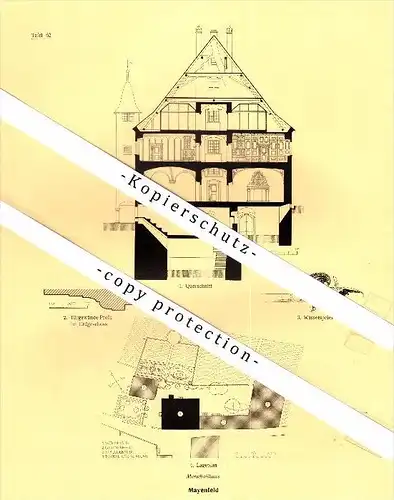 Photographien / Ansichten , 1924 , Mayenfeld / Maienfeld , Region Landquart , Prospekt , Architektur , Fotos !!!