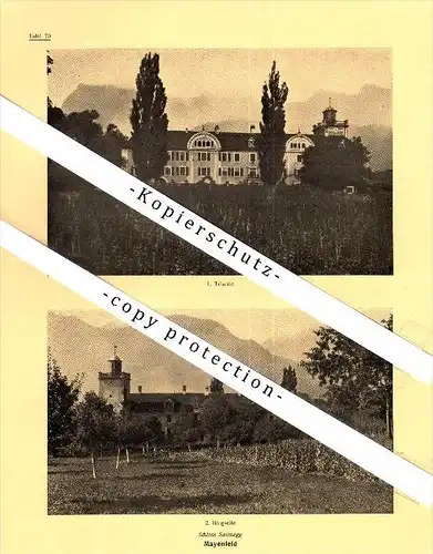 Photographien / Ansichten , 1924 , Mayenfeld / Maienfeld , Region Landquart , Prospekt , Architektur , Fotos !!!