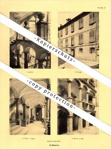 Photographien / Ansichten , 1935 , Saint-Maurice , Prospekt , Architektur , Fotos !!!