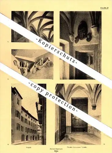 Photographien / Ansichten , 1935 , Sitten / Sion , Prospekt , Architektur , Fotos !!