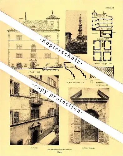 Photographien / Ansichten , 1935 , Sitten / Sion , Prospekt , Architektur , Fotos !!