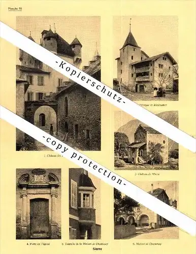 Photographien / Ansichten , 1935 , Grone , Granges , St. Léonard , Sierre / Siders , Prospekt , Architektur , Fotos !!!
