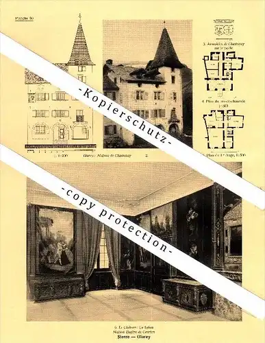 Photographien / Ansichten , 1935 , Sierre / Siders , Glarey , Prospekt , Architektur , Fotos !!!