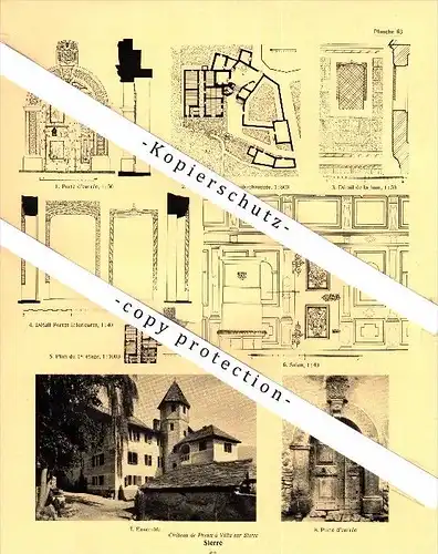 Photographien / Ansichten , 1935 , Sierre / Siders , Prospekt , Architektur , Fotos !!!