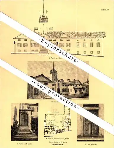 Photographien / Ansichten , 1935 , Loèche Ville / Leukerbad , Prospekt , Architektur , Fotos