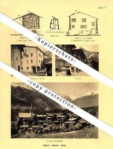 Photographien / Ansichten , 1935 , Ernen , Naters , Moerel , Bezirk Goms , Prospekt , Architektur , Fotos !!!