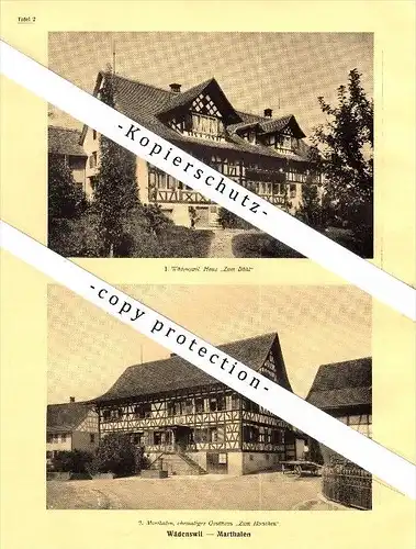 Photographien / Ansichten , 1927 , Wädenswil , Marthalen , Bez. Andelfingen , Prospekt , Architektur , Fotos !!!