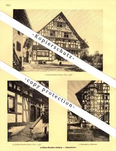 Photographien / Ansichten , 1927 , Marthalen , Hutziken , Lutikon , Hombrechtikon , Prospekt , Architektur , Fotos !!!