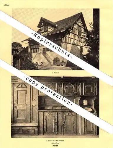Photographien / Ansichten , 1927 , Meilen , Maur , Flach , Prospekt , Architektur , Fotos !!!