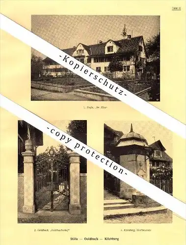 Photographien / Ansichten , 1927 , Stäfa , Goldbach , Kilchberg , Meilen , Uhwiesen , Prospekt , Architektur , Fotos !!!