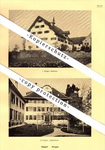 Photographien / Ansichten , 1927 , Kappel , Horgen , Stäfa , Wädenswil , Prospekt , Architektur , Fotos !!!