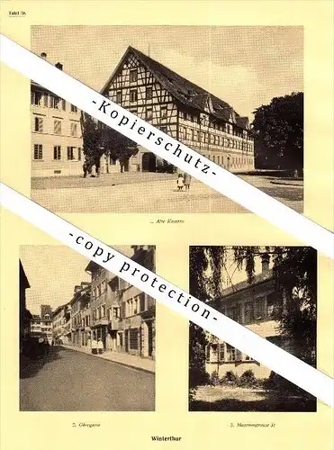 Photographien / Ansichten , 1927 , Winterthur , Obergasse , Museumsstrasse , Prospekt , Architektur , Fotos !!!