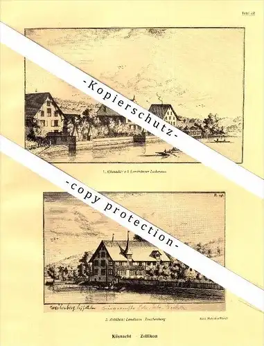 Photographien / Ansichten , 1927 , Herrliberg , Bocken , Küsnacht , Zollikon , Prospekt , Architektur , Fotos !!!