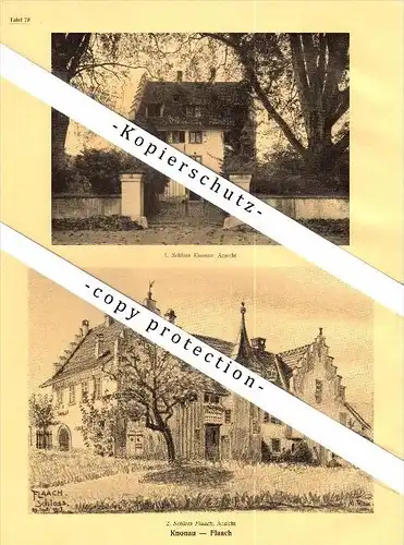Photographien / Ansichten , 1927 , Schloss Knonau , Flaach , Girsberg , Goldenberg , Prospekt , Architektur , Fotos !!!