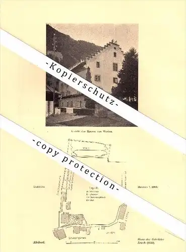 Photographien / Ansichten , 1910 , Altdorf , Haus zu allen Winden , Prospekt , Architektur , Fotos !!!
