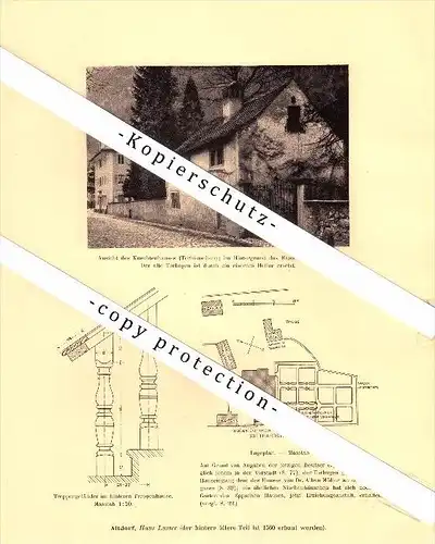 Photographien / Ansichten , 1910 , Altdorf , Haus Lusser , Haus Jauch , Prospekt , Architektur , Fotos !!!