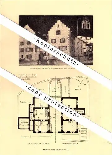 Photographien / Ansichten , 1910 , Altdorf , Fremdenspital , Spital , Prospekt , Architektur , Fotos !!!
