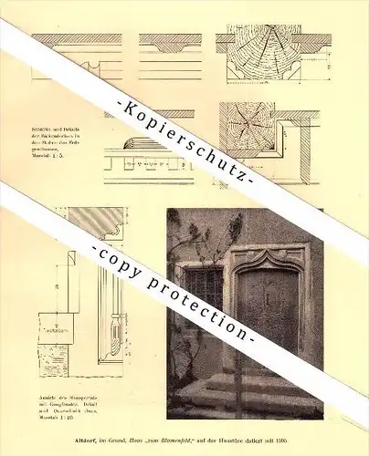 Photographien / Ansichten , 1910 , Altdorf , Haus Bessler , Spitalgasse , Prospekt , Architektur , Fotos !!!