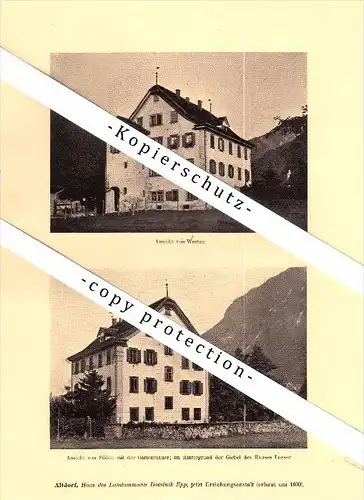 Photographien / Ansichten , 1910 , Altdorf , Erziehungsanstalt , D. Epp , Prospekt , Architektur , Fotos !!!