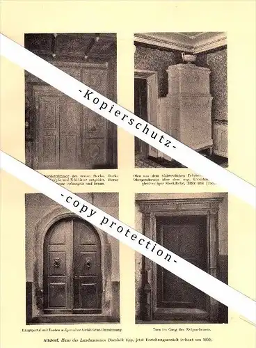Photographien / Ansichten , 1910 , Altdorf , Erziehungsanstalt , D. Epp , Prospekt , Architektur , Fotos !!!