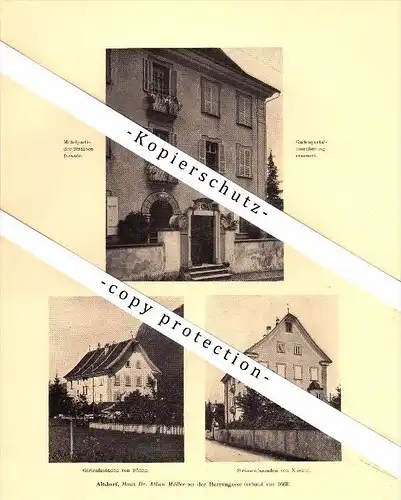 Photographien / Ansichten , 1910 , Altdorf , Haus Dr. Alban Müller , Herrengasse , Prospekt , Architektur , Fotos !!!