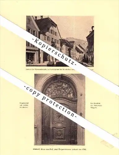 Photographien / Ansichten , 1910 , Altdorf , Haus von Roll , Sparkasse , Alban Müller Prospekt , Architektur , Fotos !!!