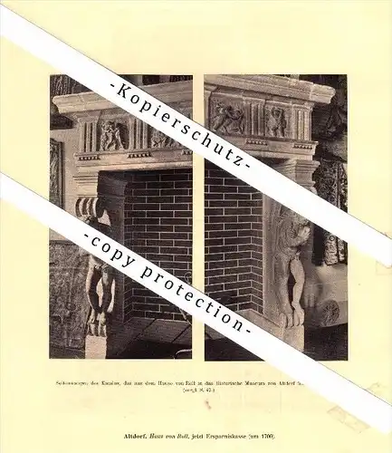 Photographien / Ansichten , 1910 , Altdorf , Haus von Roll , Sparkasse , Prospekt , Architektur , Fotos !!!
