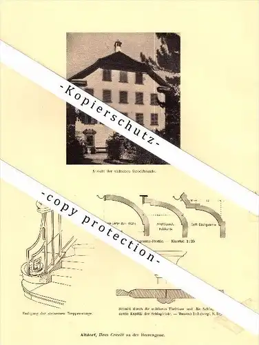 Photographien / Ansichten , 1910 , Altdorf , Haus Crivelli , Herrengasse , Prospekt , Architektur , Fotos !!!