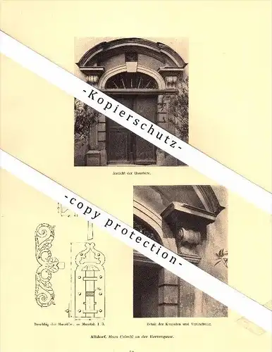 Photographien / Ansichten , 1910 , Altdorf , Haus Crivelli , Herrengasse , Prospekt , Architektur , Fotos !!!