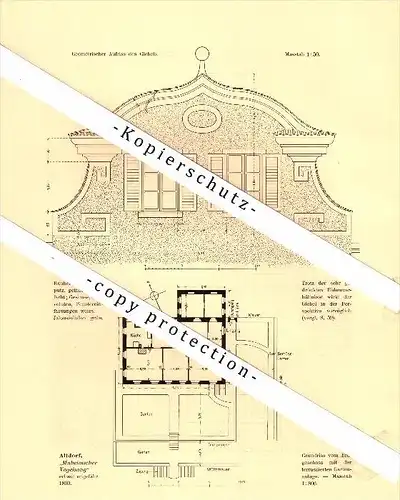 Photographien / Ansichten , 1910 , Altdorf , Vogelsang , Prospekt , Architektur , Fotos !!!