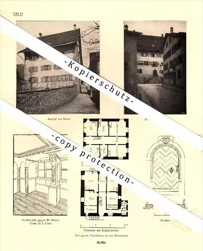 Photographien  / Ansichten , 1919 , Bilten und Mollis , Das Ritterhaus , Prospekt , Fotos , Architektur !!!