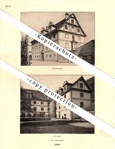 Photographien  / Ansichten , 1919 , Näfels und Mollis , Der Freulerpalast  , Prospekt , Fotos , Architektur !!!