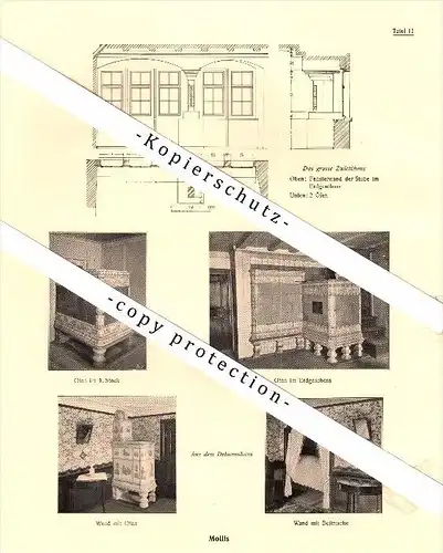 Photographien  / Ansichten , 1919 , Näfels und Mollis , Der Freulerpalast  , Prospekt , Fotos , Architektur !!!
