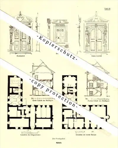 Photographien  / Ansichten , 1919 , Näfels , Der Freulerpalast , Prospekt , Fotos , Architektur !!!