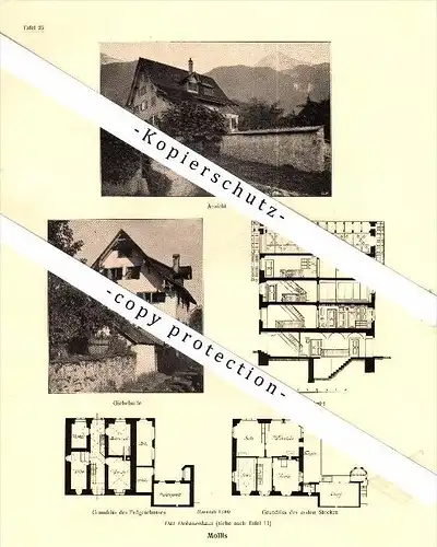 Photographien  / Ansichten , 1919 , Mollis , Mitlödi und Nidfurn , Prospekt , Fotos , Architektur !!!