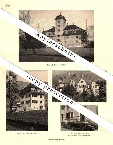 Photographien / Ansichten , 1919 , Ennenda , Näfels und Mollis , Prospekt , Fotos , Architektur !!!