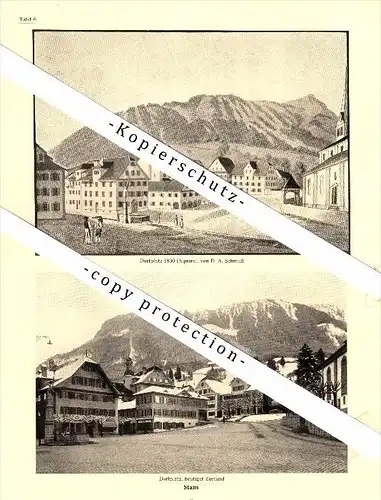 Photographien / Ansichten , 1937 , Stans , Dorfplatz , Prospekt , Fotos , Architektur !!!